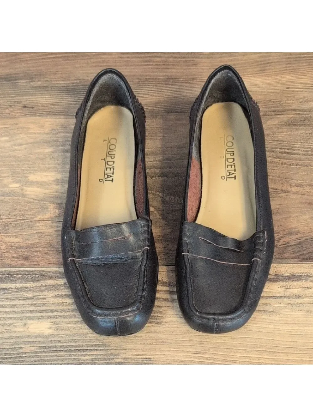 Coup D'Etat LTD Classic Brown Leather Loafers 7.5